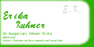 erika kuhner business card